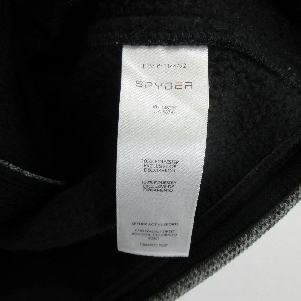 Spyder Men's Jacket M Fleece Full Zip Knit Sweater Mock Neck Gray 186404